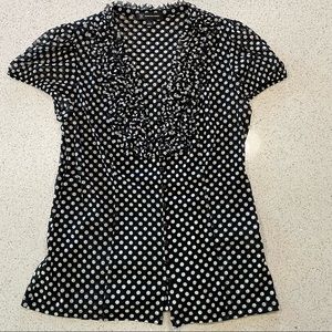 INC Ruffled Polka Dot Blouse- Women’s Size Large
